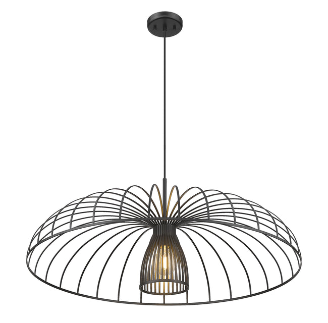 623P35-MB - Valencia 1 Light 35" Pendant - Matte Black