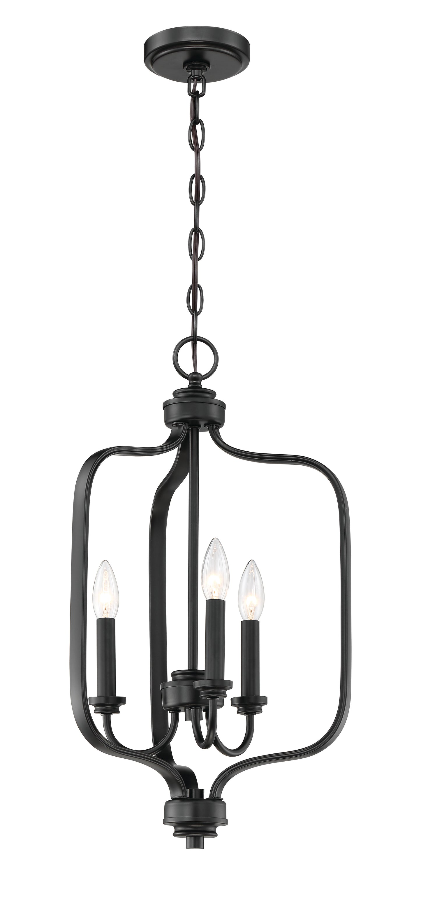 50533-FB - Bolden 3 Light 14" Wide Foyer Light - Flat Black