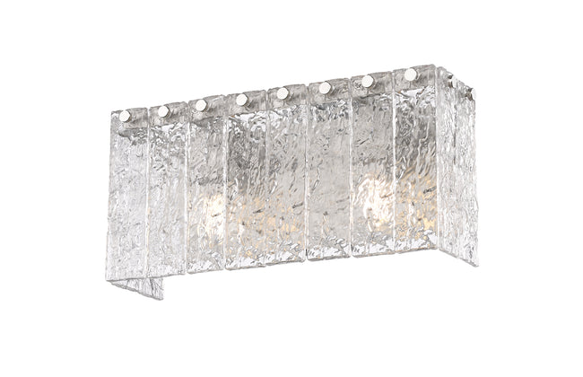 1943-2V-BN - Glacier 2 Light 15" Vanity - Brushed Nickel
