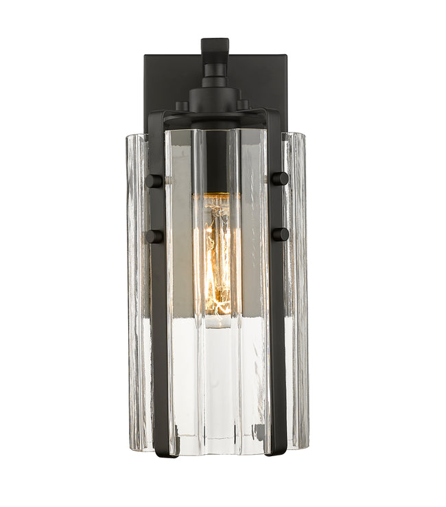 3036-1S-MB - Alverton 1 Light Wall 12" Sconce - Matte Black