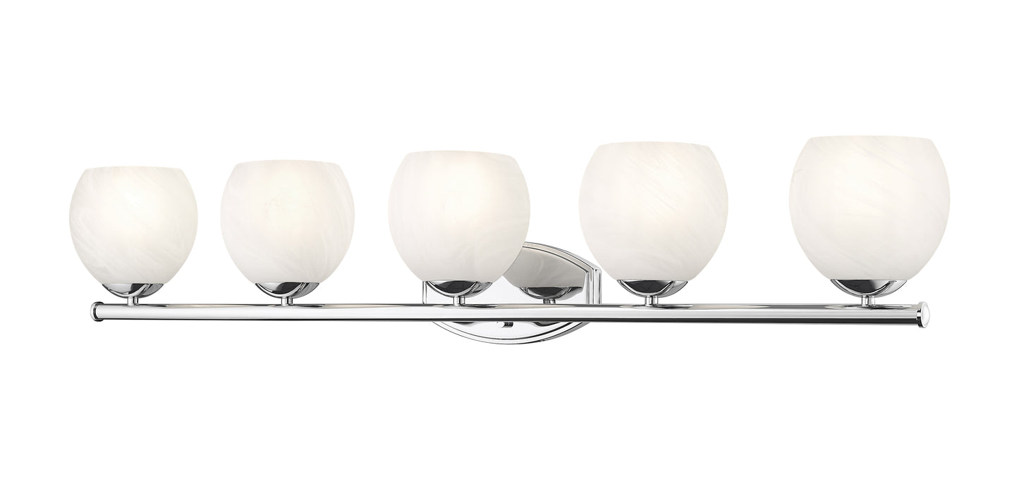 1963-5V-CH - Colette 5 Light 42" Vanity - Chrome