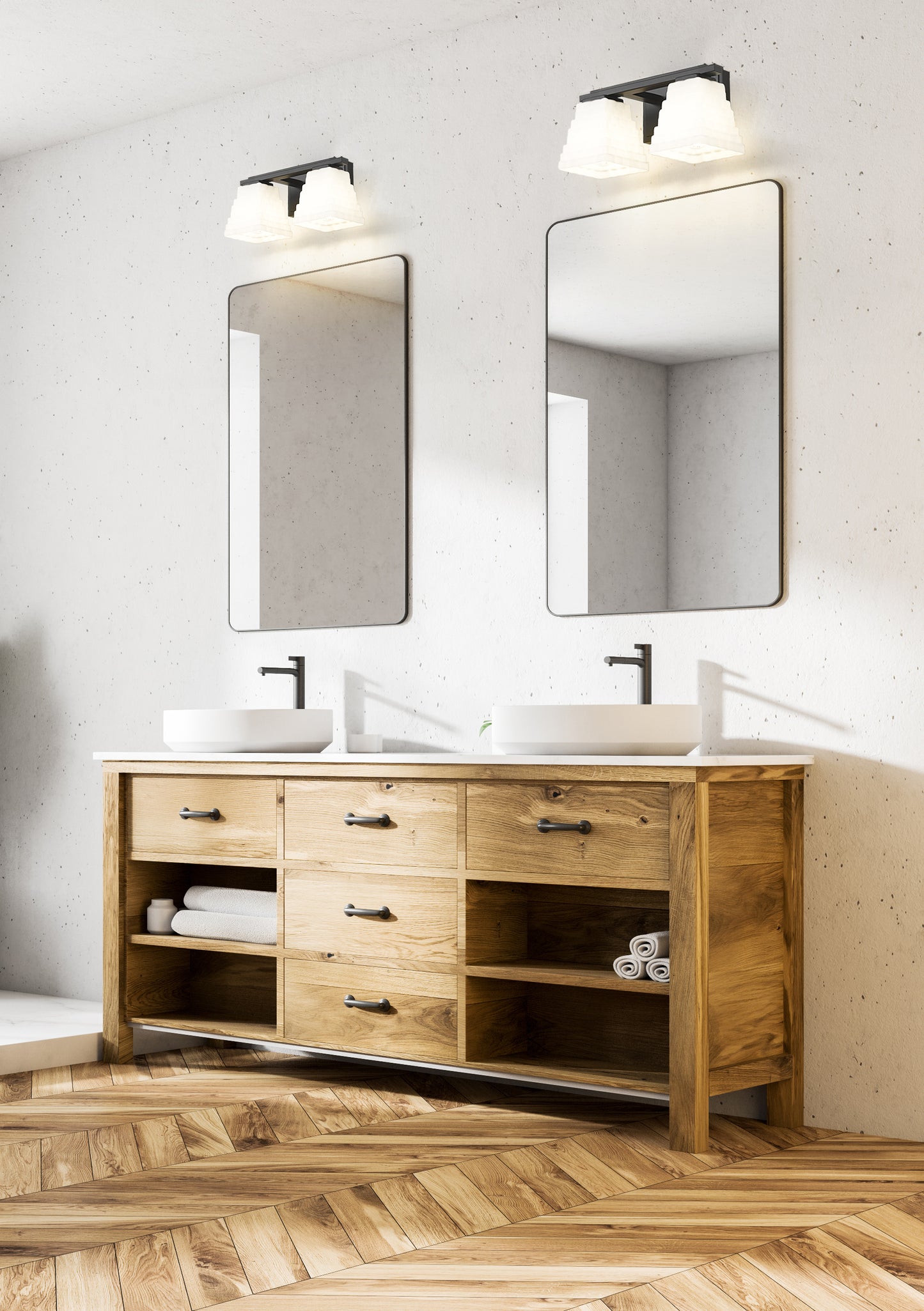 7514-2V-MB - Annalise 2 Light 14" Vanity - Matte Black
