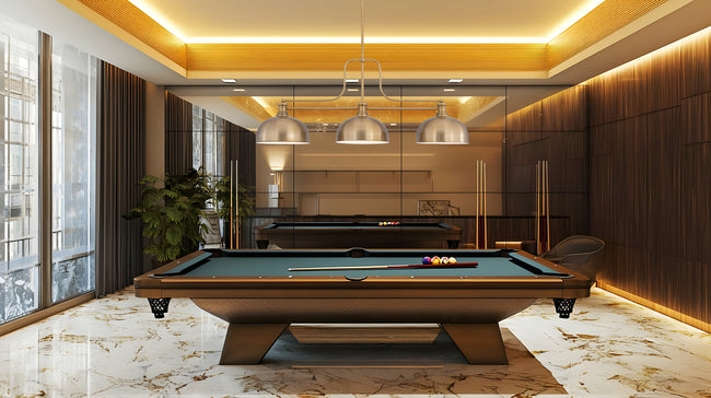 725-3HBR-D13HBR - Melange 3 Light 52" Billiard - Heritage Brass
