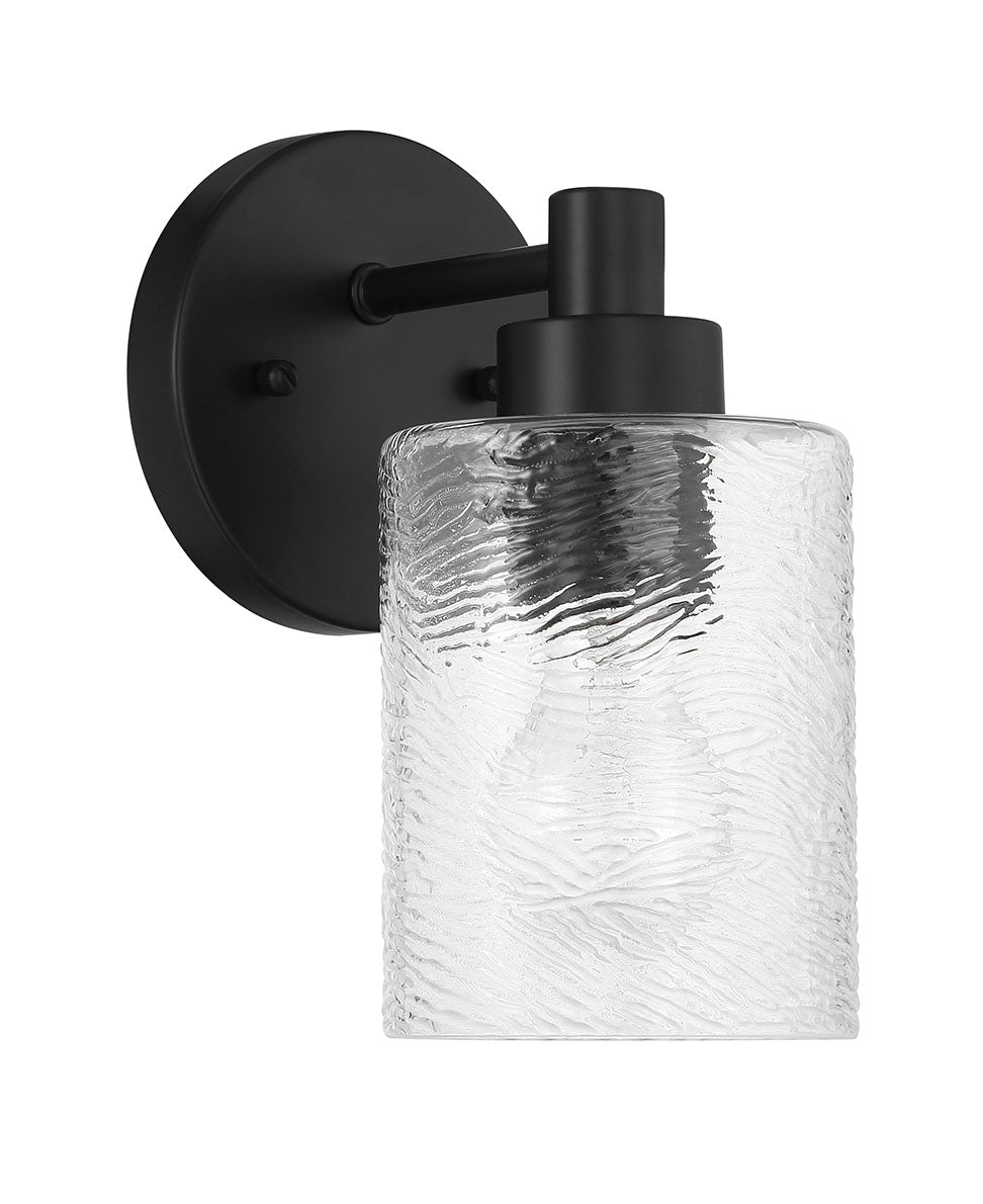 60201-FB - Lyndsey 1 Light 9" High Wall Sconce - Flat Black