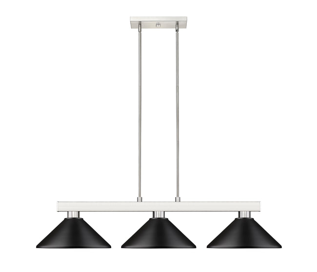 152BN-MMB - Cobalt 3 Light 46" Billiard - Brushed Nickel