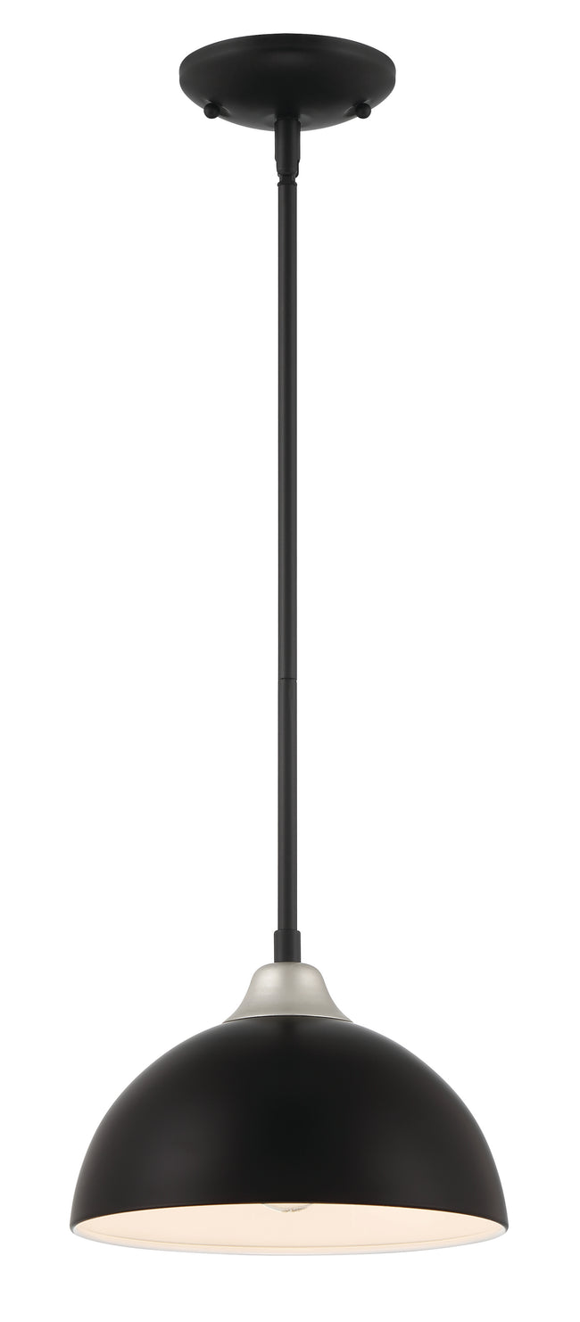 ZA4911-MNSA - Kahn 1 Light 10" Wide Outdoor Pendant - Midnight / Satin Aluminum