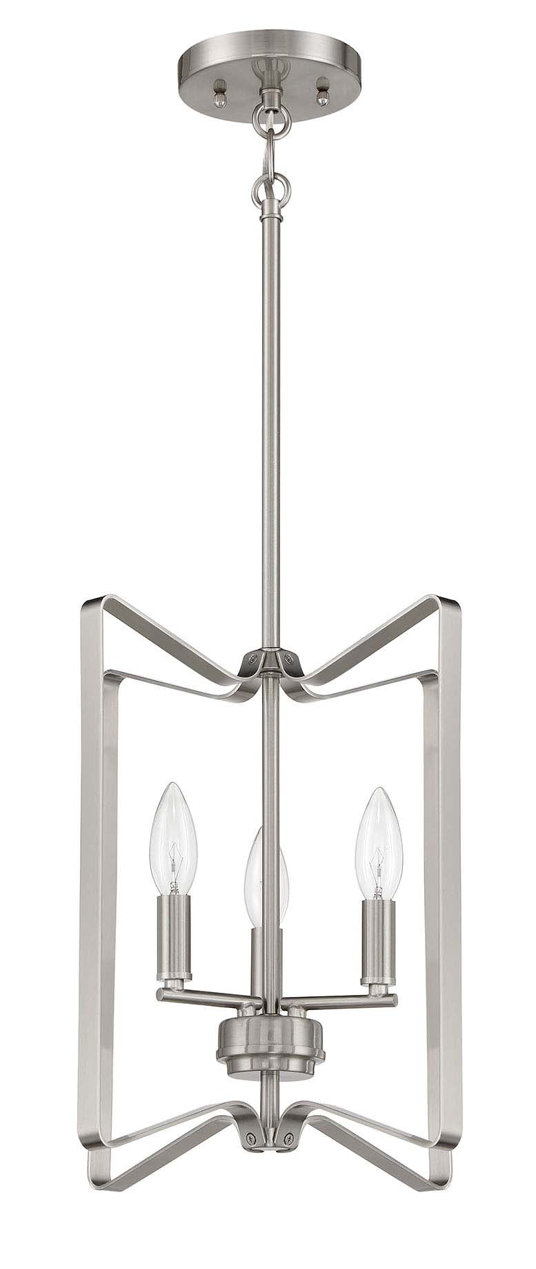 56133-BNK - Shayna 3 Light 13" Wide Foyer Light - Brushed Nickel