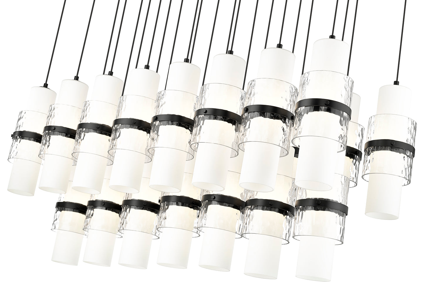 1946P-23L-MB - Cayden 23 Light Linear 54" Chandelier - Matte Black