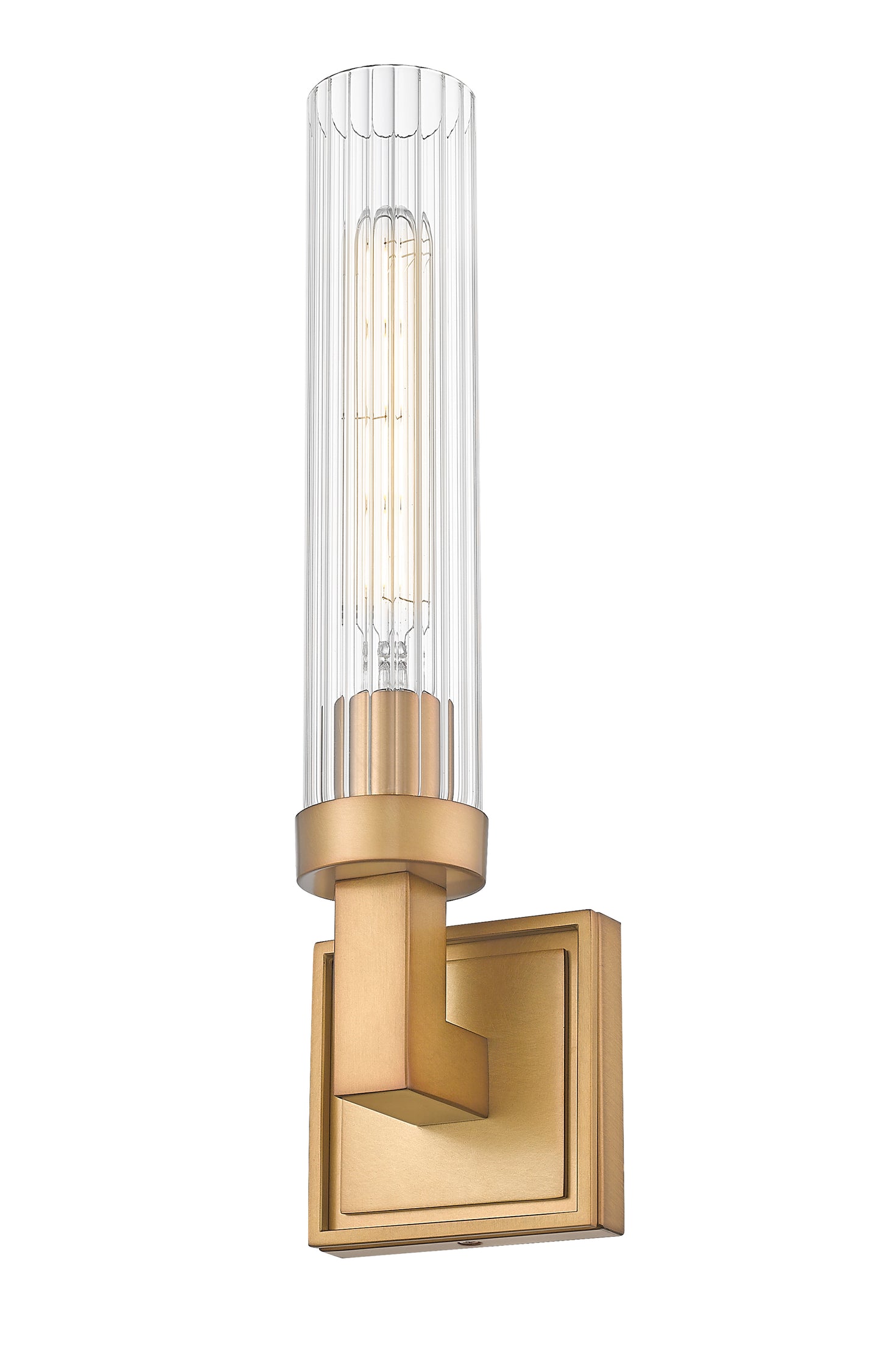 740-1S-RB - Beau 1 Light Wall 17" Sconce - Rubbed Brass