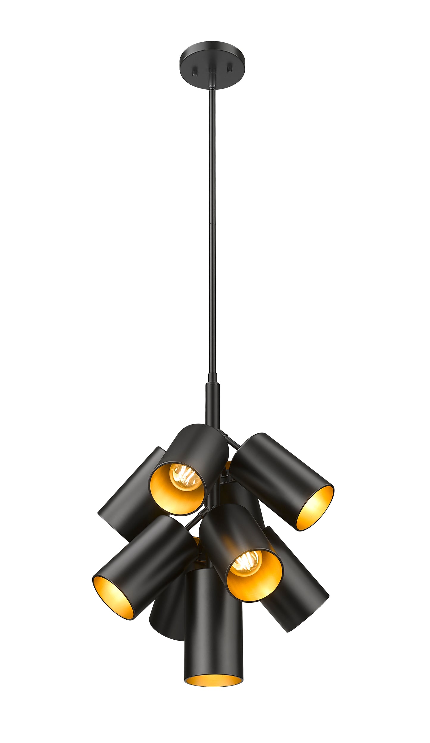 7520-9MB - Lumina 9 Light 17" Chandelier - Matte Black