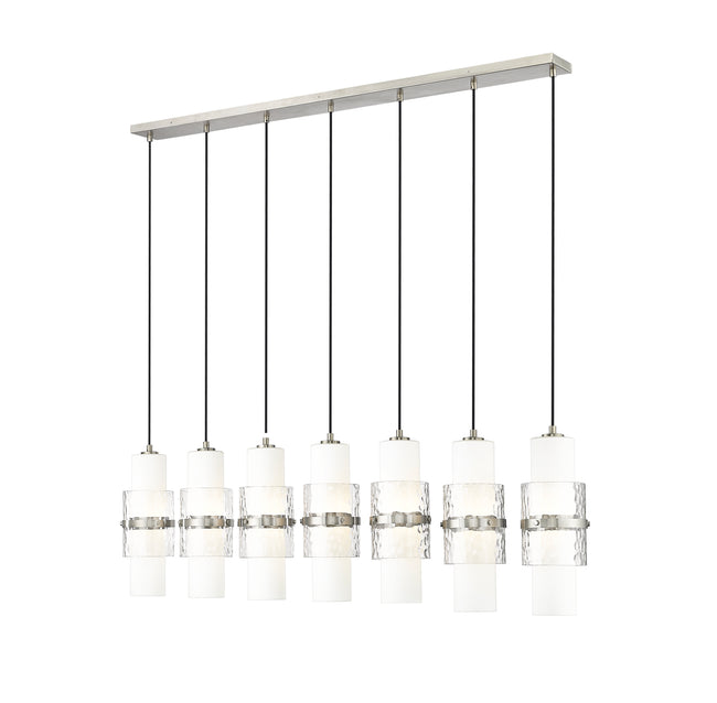 1946P-7L-BN - Cayden 7 Light Linear 54" Chandelier - Brushed Nickel