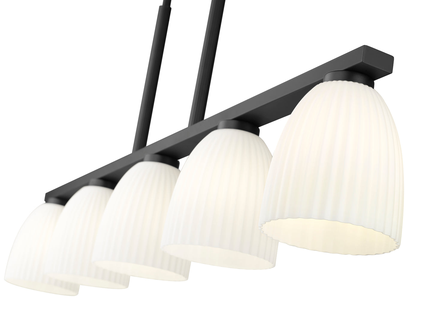 7518-5L-MB - Naya 5 Light Linear 44" Chandelier - Matte Black