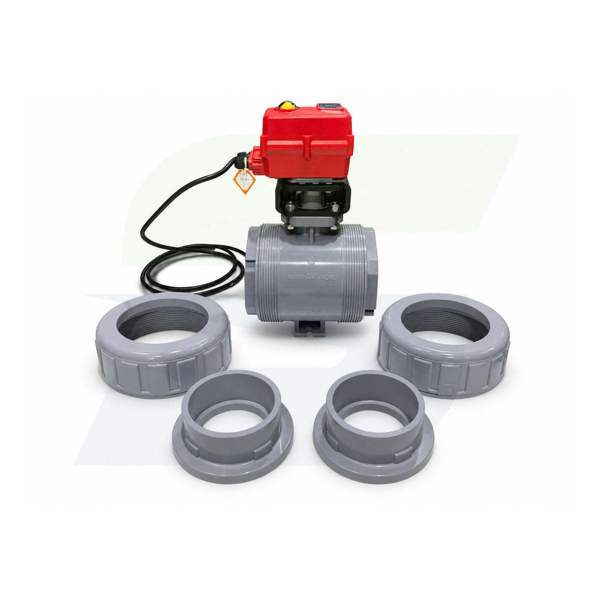 161060040 - 4" Type 21 CPVC Ball Valve - Smart Fail-Safe Actuated, EPDM