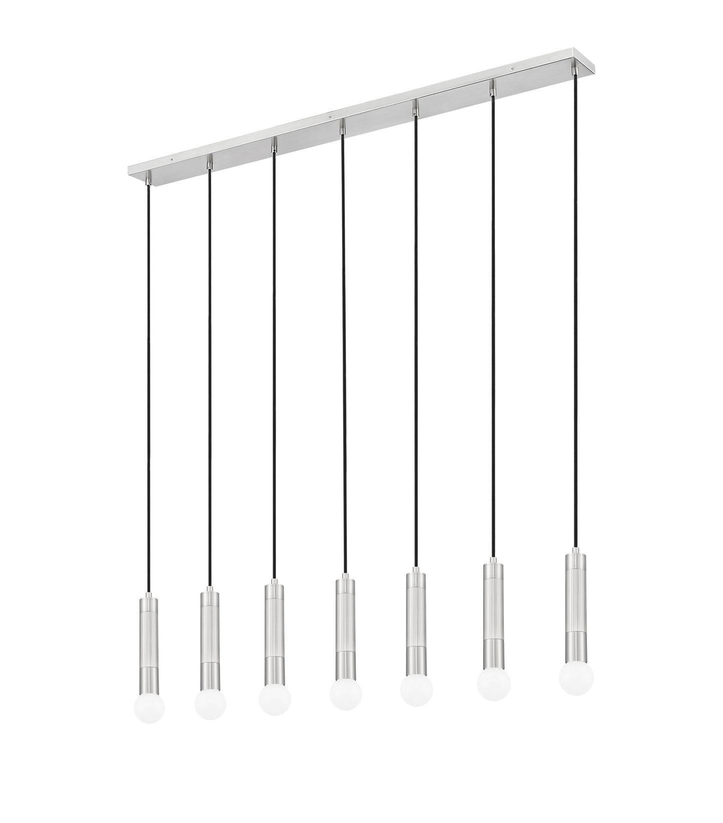 1956P-7L-BN - Stari 7 Light Linear 54" Chandelier - Brushed Nickel