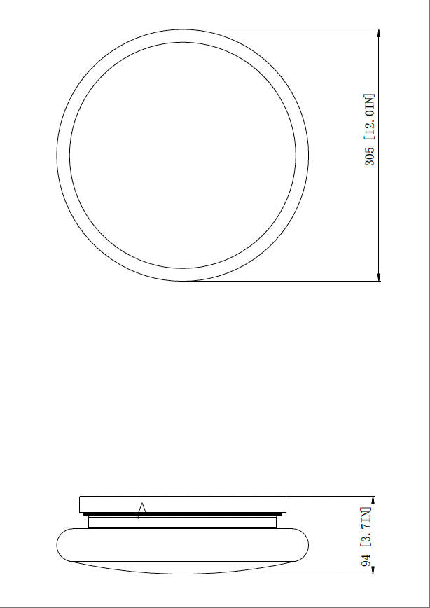 1025F12-MB-LED - Soleil 1 Light Flush 12" Mount - Matte Black