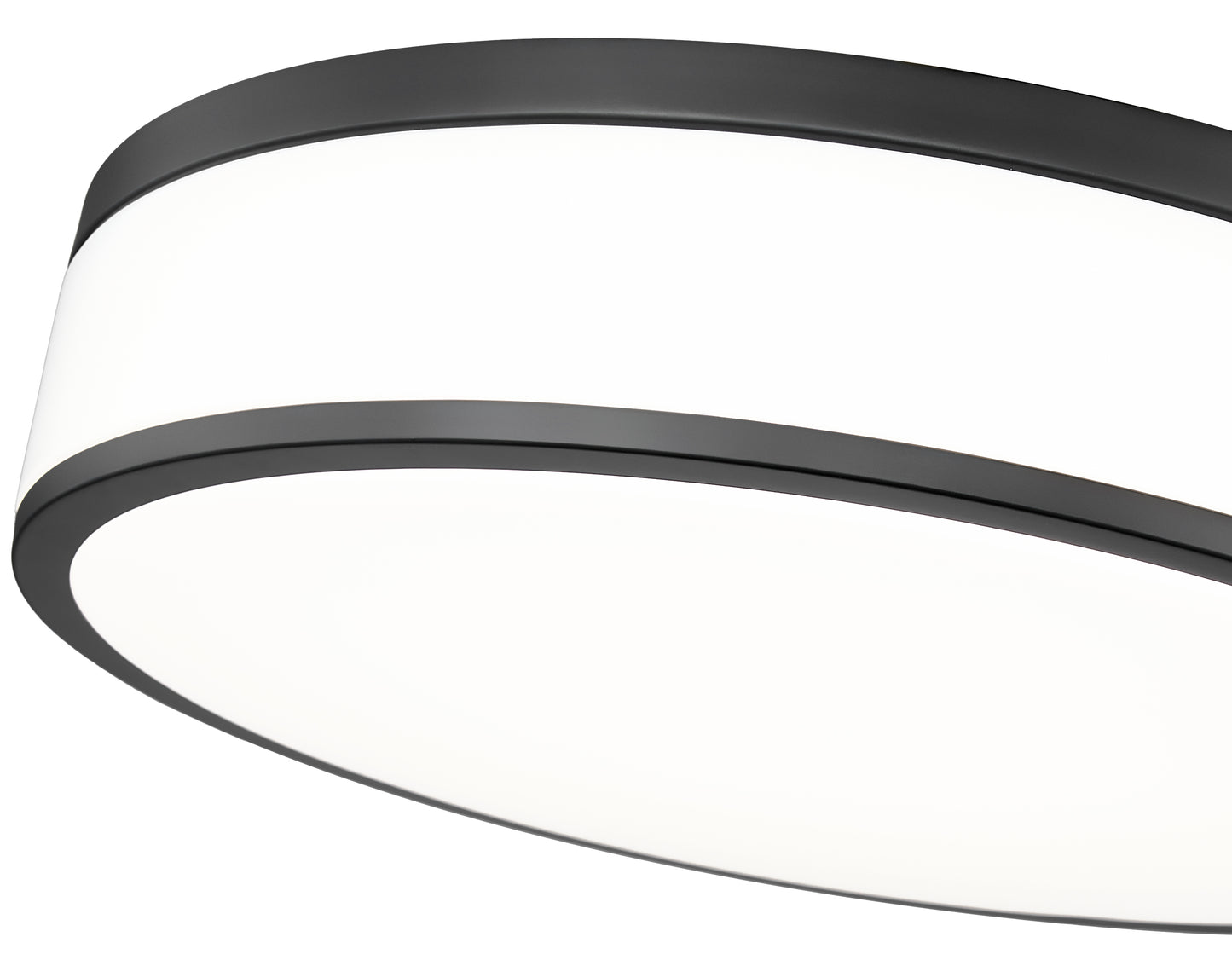 1012F16-MB-LED - Ballord 1 Light Flush 16" Mount - Matte Black