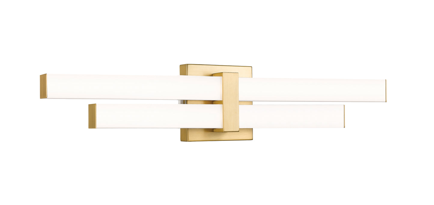 1008-25W-MGLD-LED - Zane 2 Light 25" Vanity - Modern Gold