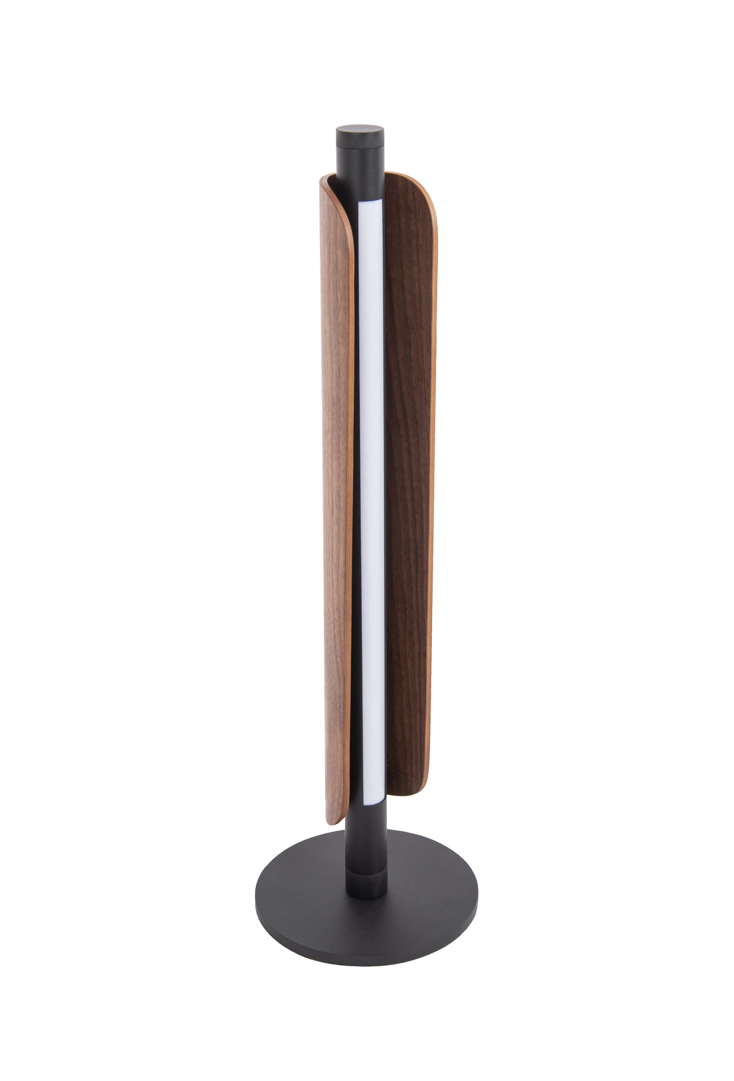 87030FBWAL-T - Cameron 1 Light 21" High Table Lamp - Flat Black / Walnut