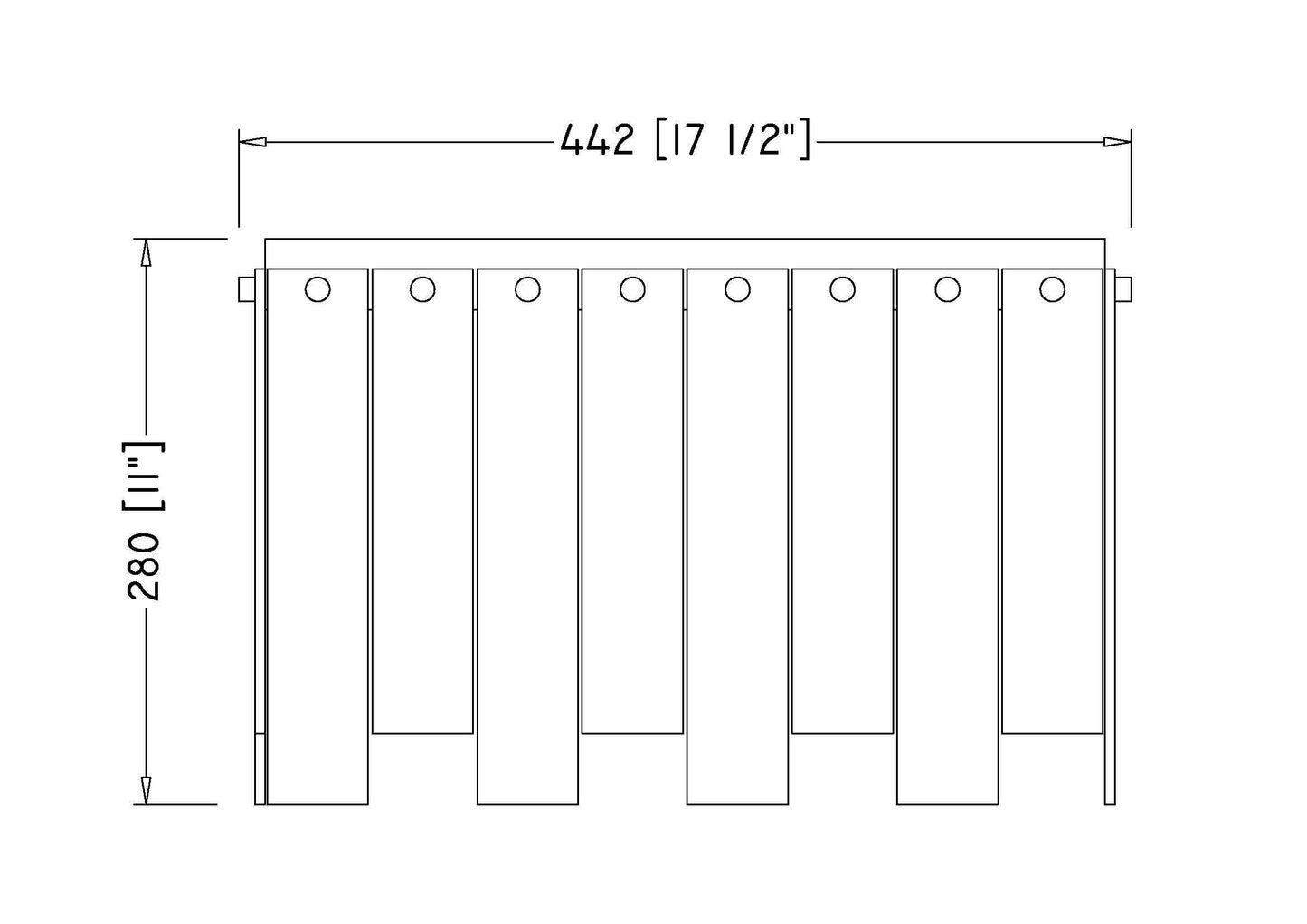 345F17-RB - Viviana 6 Light Flush 18" Mount - Rubbed Brass