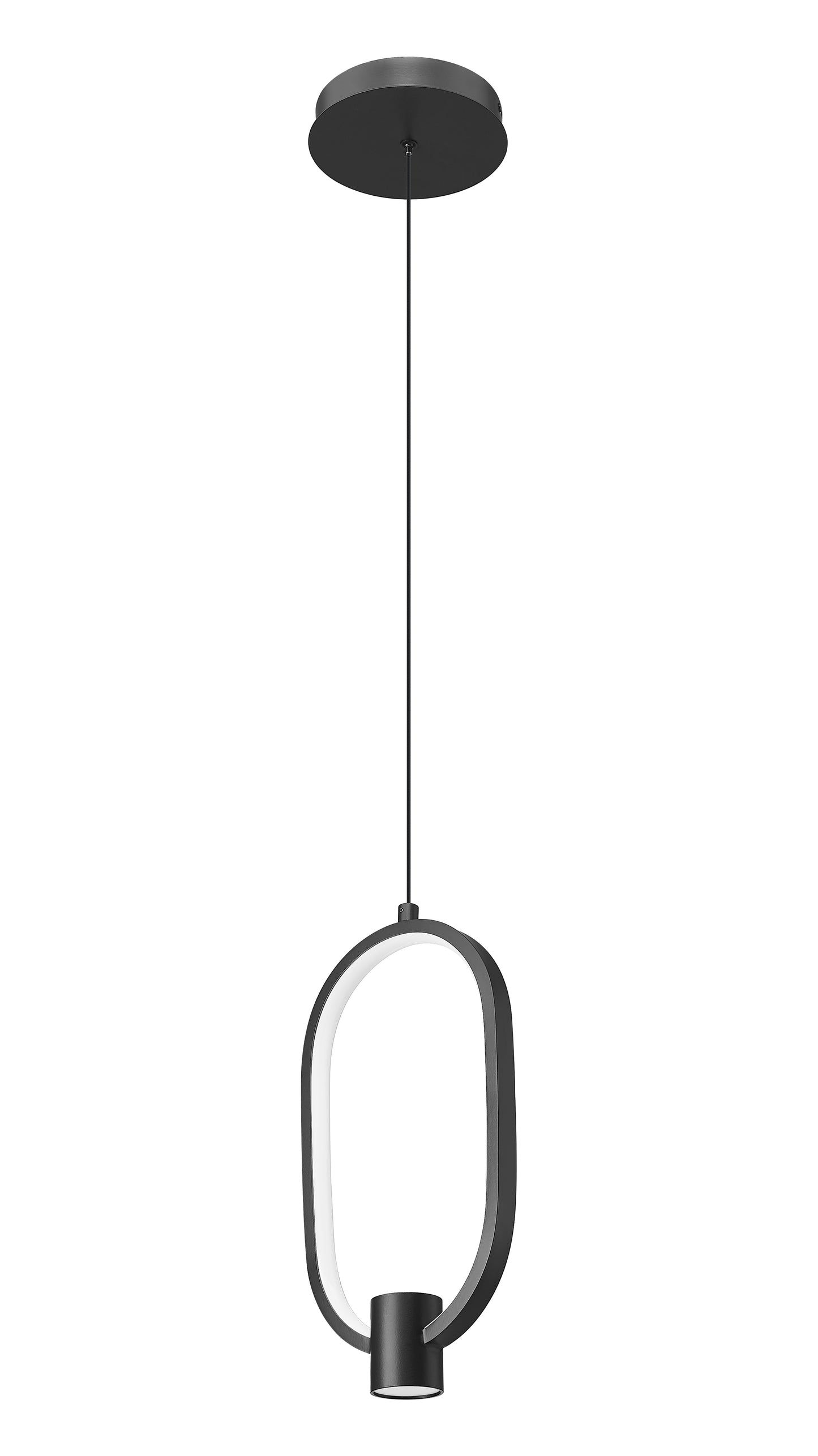 4101-7MB-LED - Saros 1 Light 7" Pendant - Matte Black