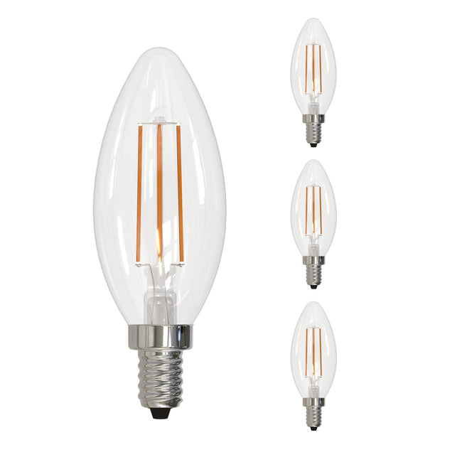 776932 - Dimmable B11 LED Candelabra Light Bulb - 6.5 Watt - 4000K - 4 Pack
