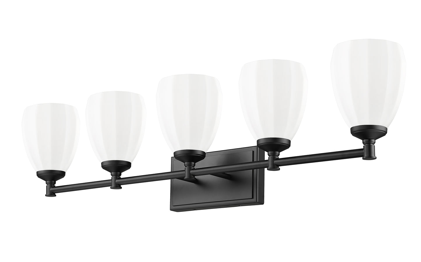 7004-5V-MB - Oren 5 Light 38" Vanity - Matte Black
