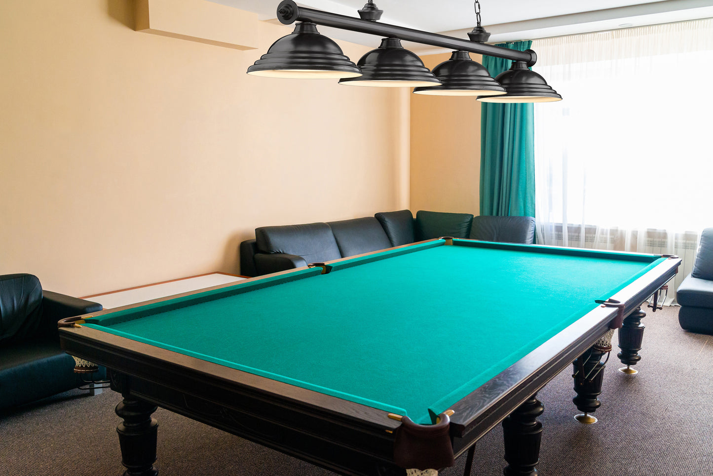 2306-4BP-SBP - Cordon 4 Light 82" Billiard - Bronze Plate