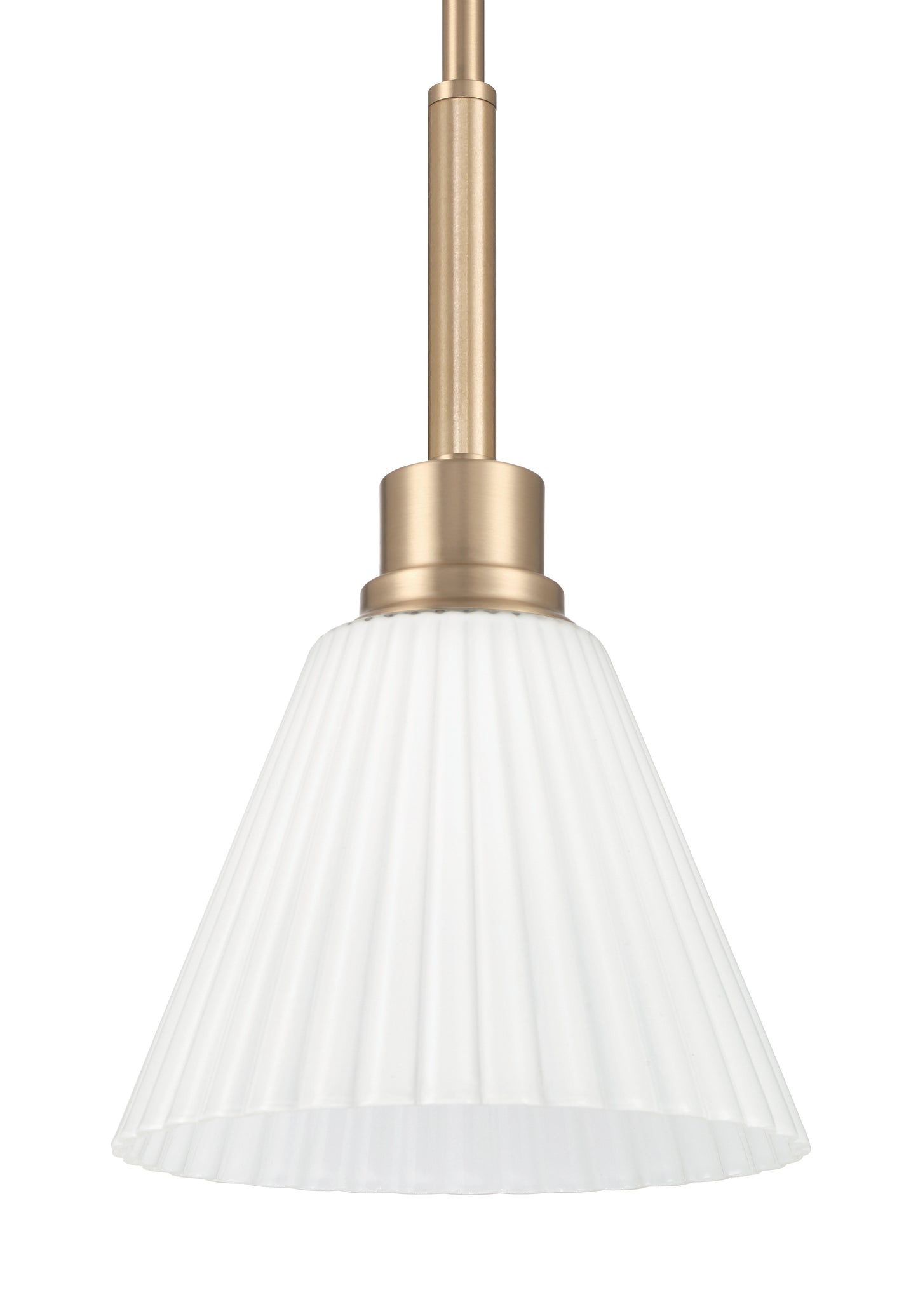 62391-CPZ - Pleated II 1 Light 7.13" Wide Mini Pendant - Premium Bronze