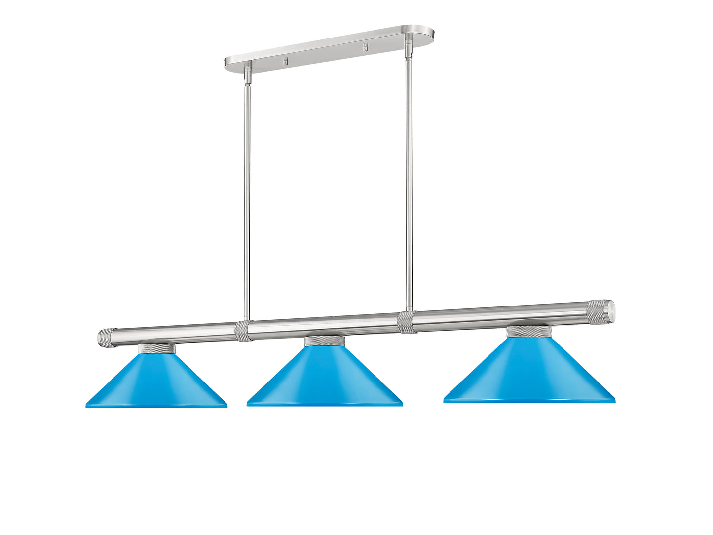 3050-3BN-MEB - Vanguard 3 Light 58" Billiard - Brushed Nickel