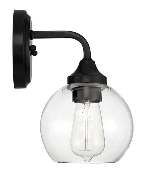 56201-FB - Glenda 1 Light 9.75" High Wall Sconce - Flat Black