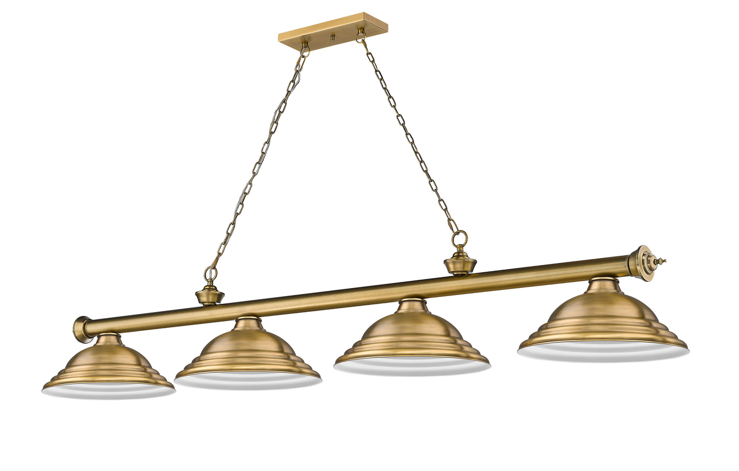 2306-4RB-SRB - Cordon 4 Light 82" Billiard - Rubbed Brass