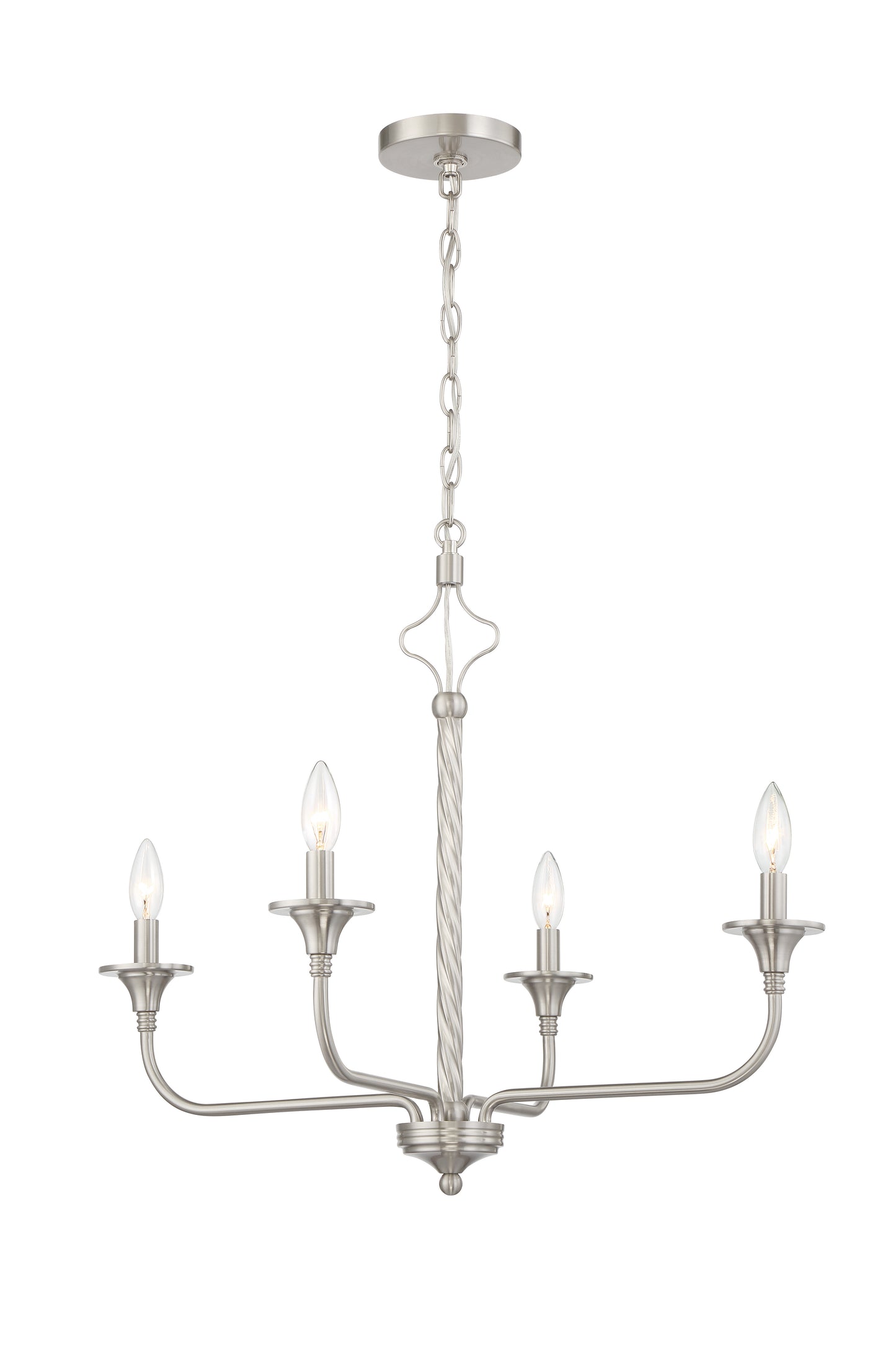 57024-BNK - Jolenne 4 Light 26" Wide Chandelier - Brushed Nickel