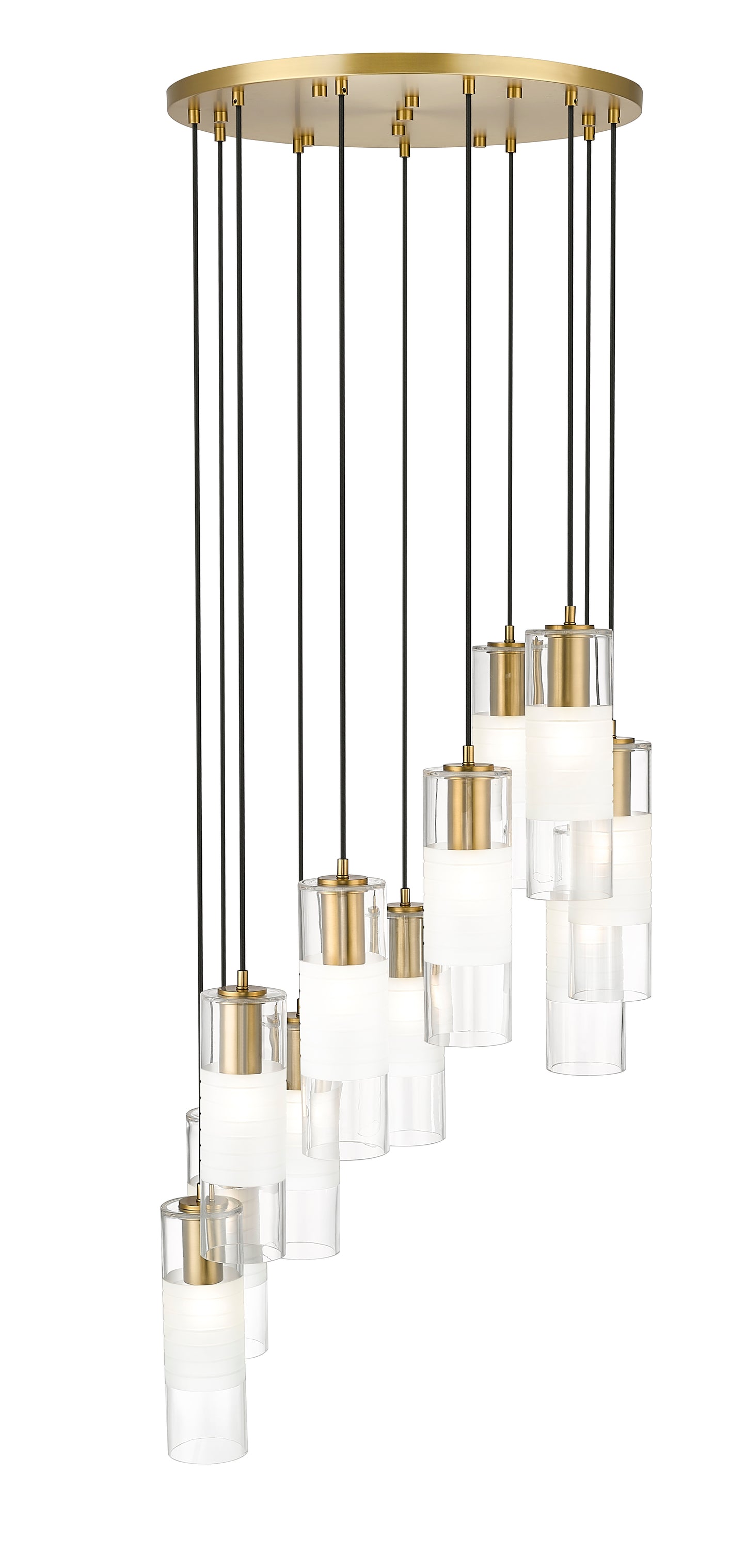 824P-11R-MGLD - Alton 11 Light 24" Chandelier - Modern Gold