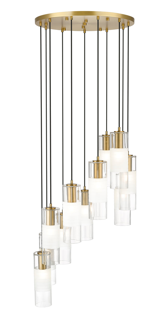 824P-11R-MGLD - Alton 11 Light 24" Chandelier - Modern Gold