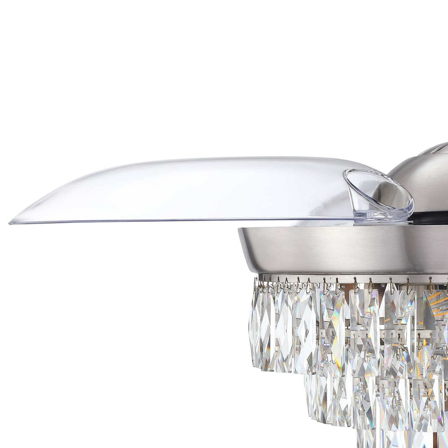 SOF42BNK3 - Sofia 42 Hidden Blades 42" 3 Blade Ceiling Fan with Light Kit - Brushed Nickel