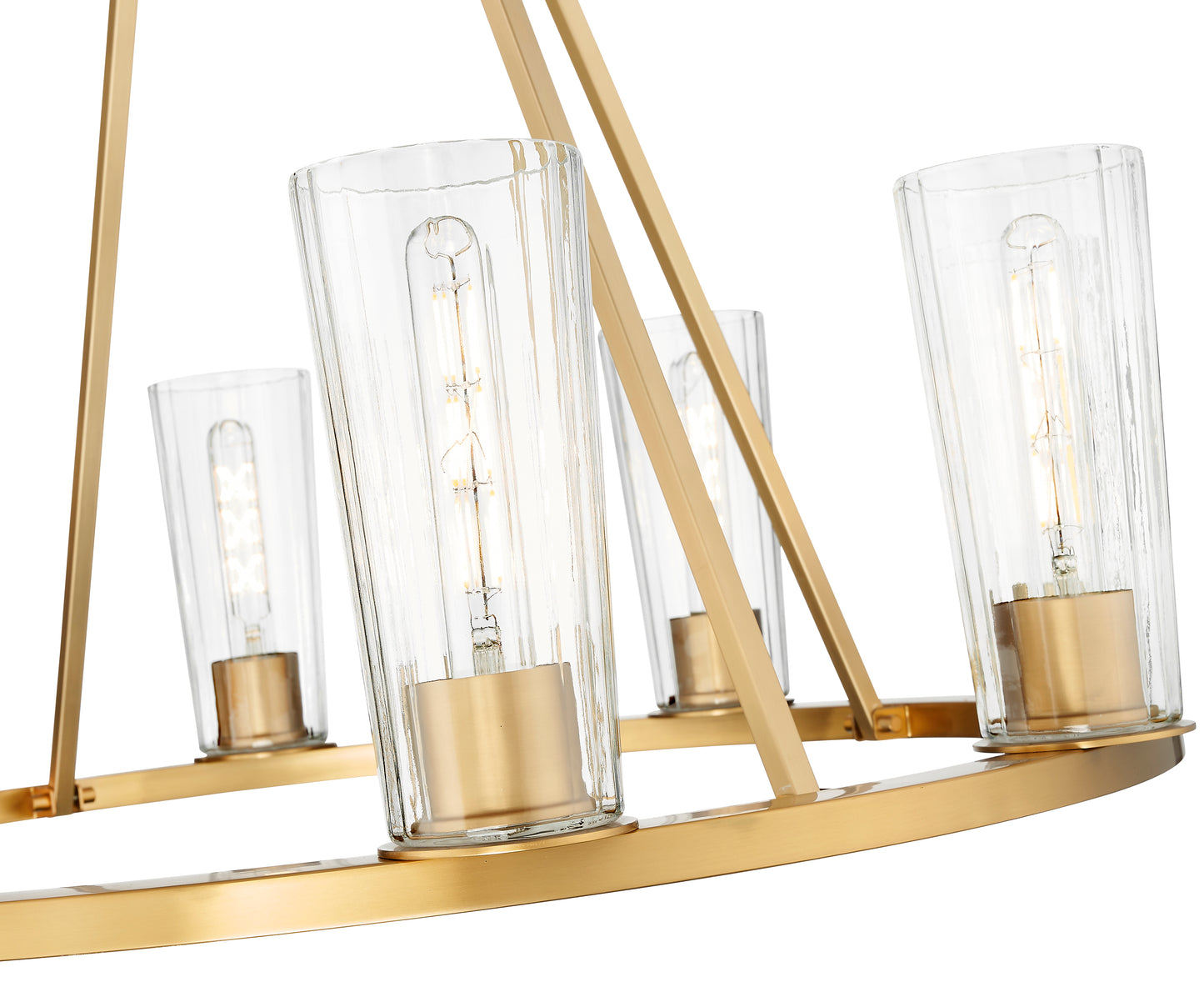 826-8MGLD - Titus 8 Light 33" Chandelier - Modern Gold