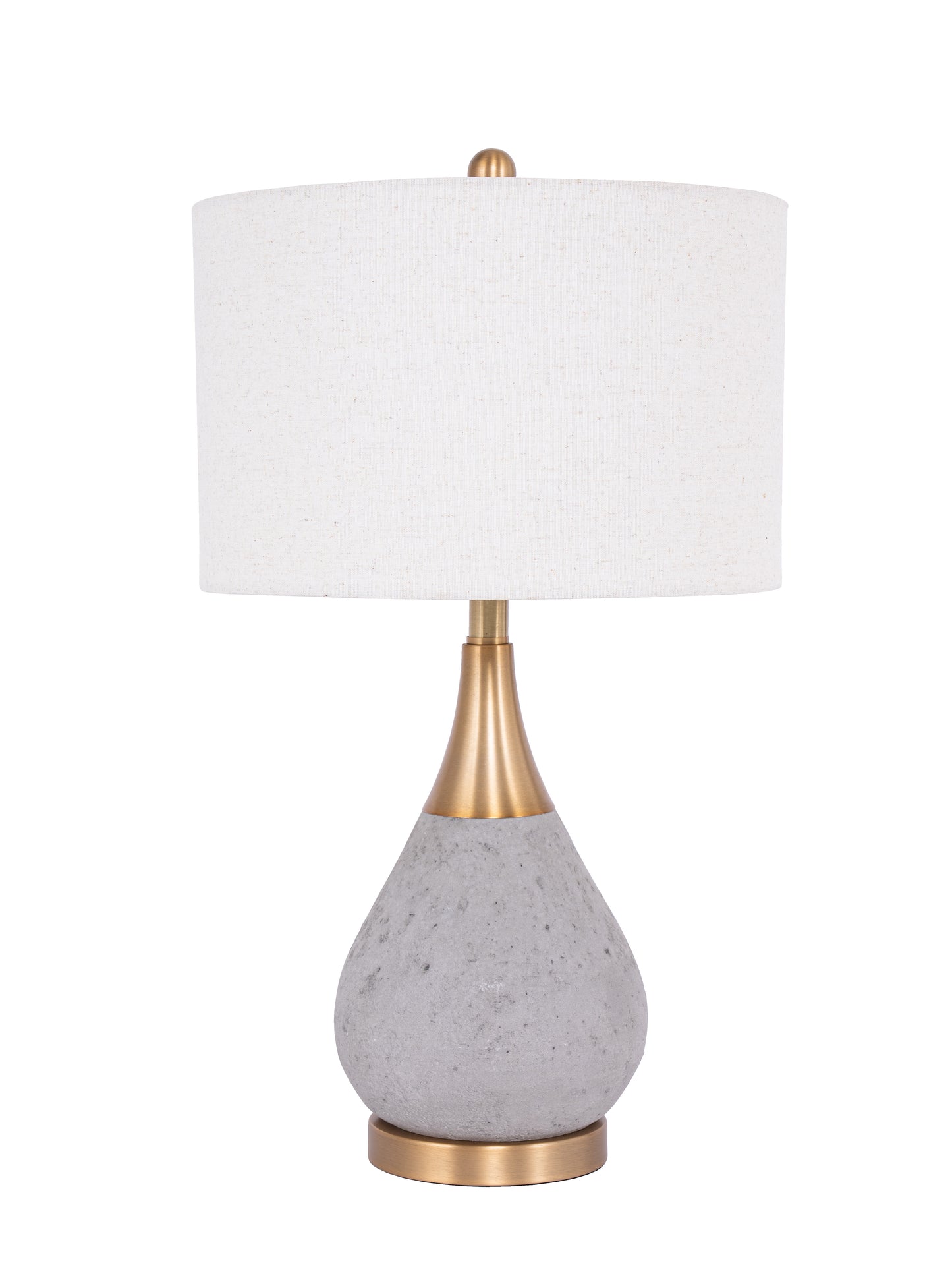 86237 - 1 Light 25" High Table Lamp - Concrete Brass