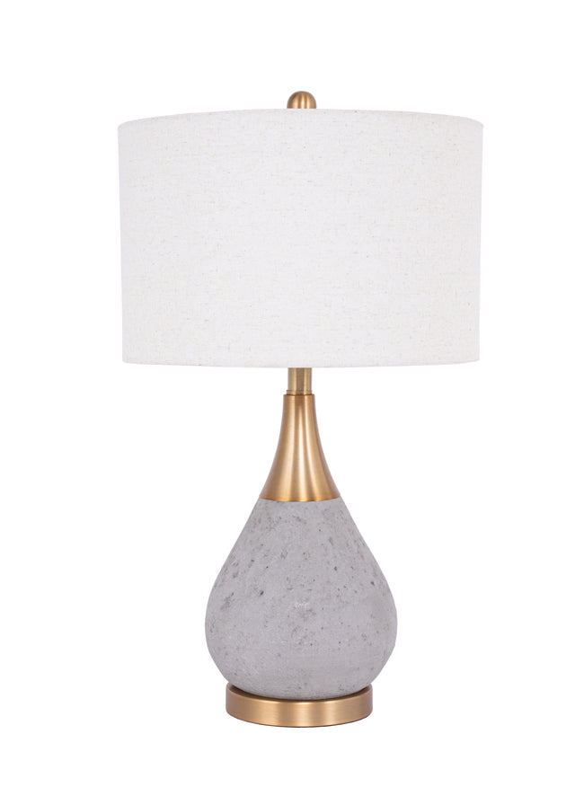 86237 - 1 Light 25" High Table Lamp - Concrete Brass