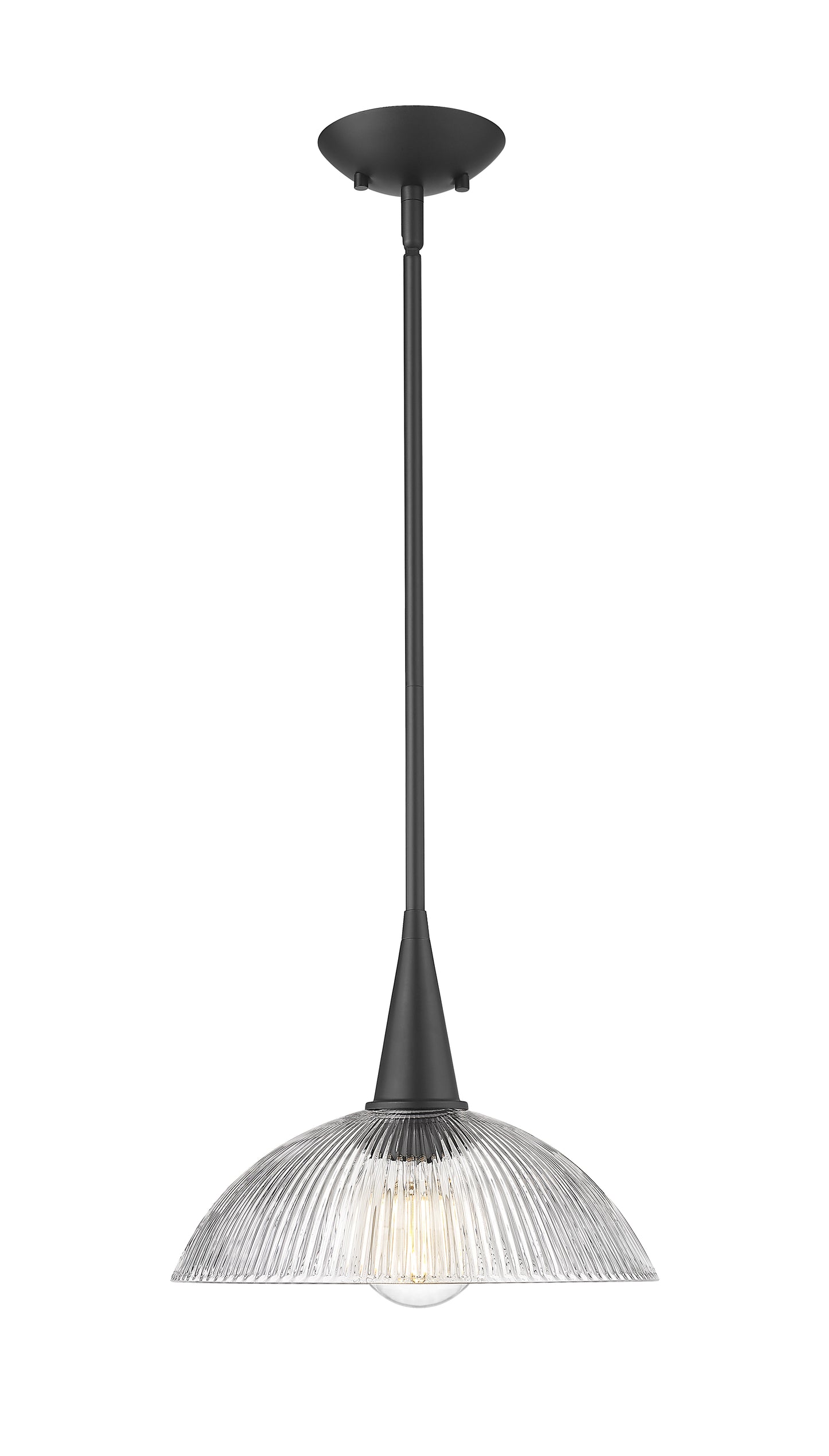 3051P12-MB - Lunelle 1 Light 12" Pendant - Matte Black