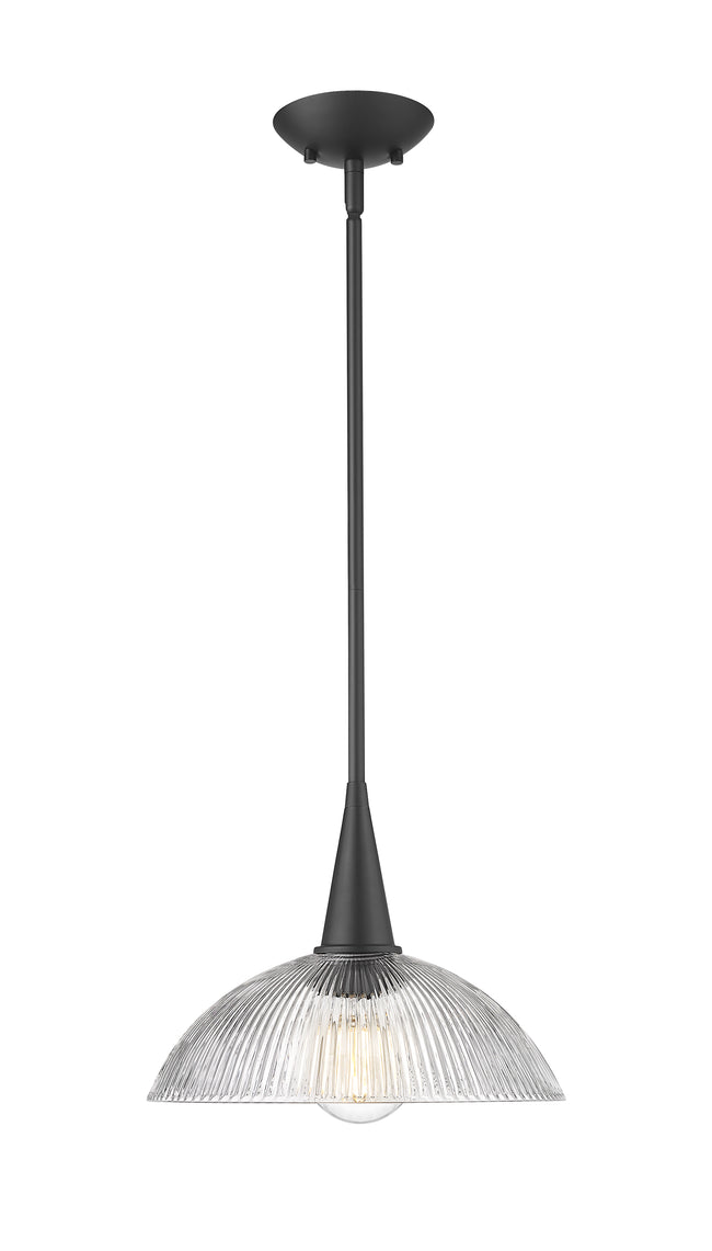 3051P12-MB - Lunelle 1 Light 12" Pendant - Matte Black