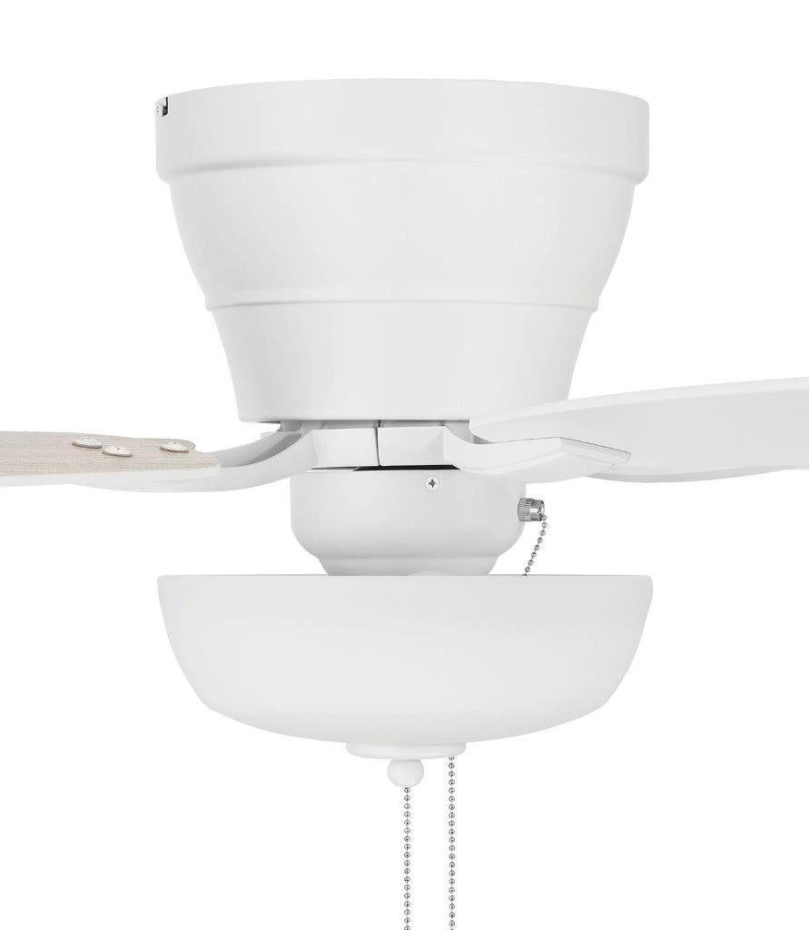 WHL52W5C1 - Wheeler 52 2-Light Bowl 52" 5 Blade Ceiling Fan with Light Kit - White