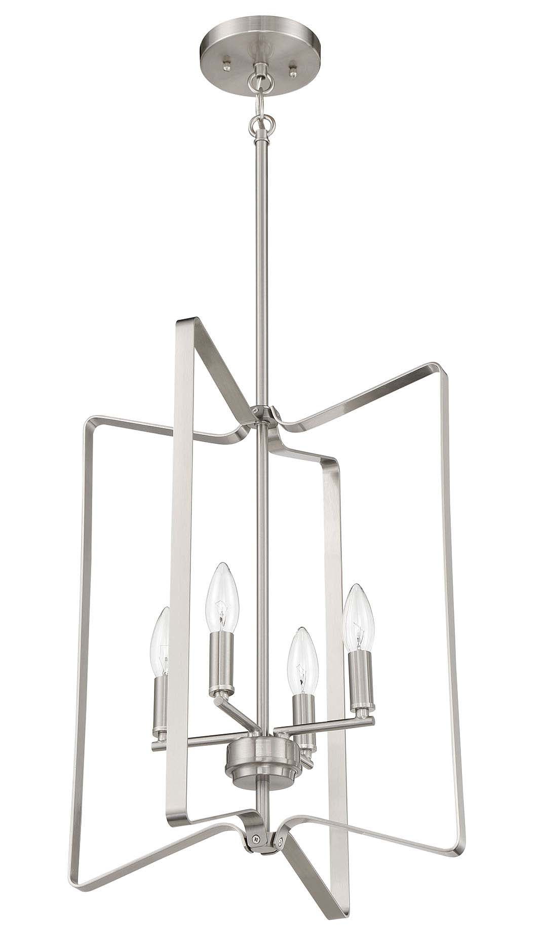 56134-BNK - Shayna 4 Light 15" Wide Foyer Light - Brushed Nickel