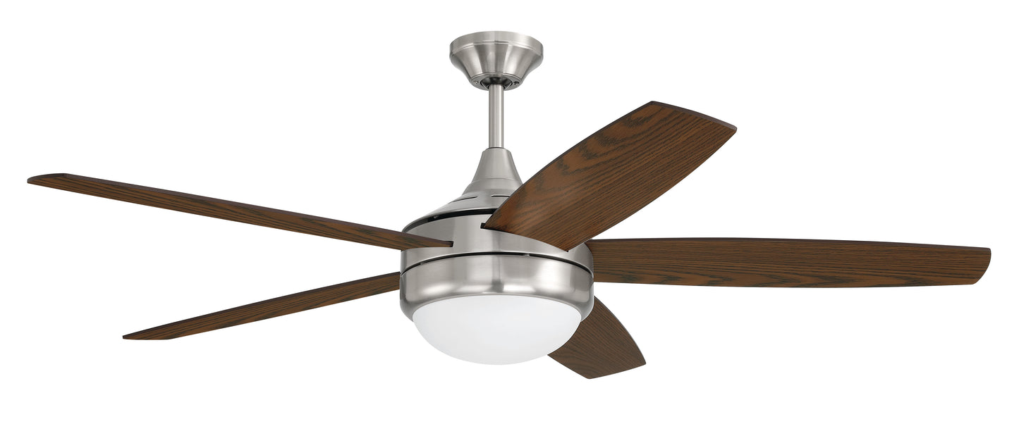 PHZ52BNK5 - Phaze II 5- Blade 52" 5 Blade Ceiling Fan with Light Kit - Brushed Nickel
