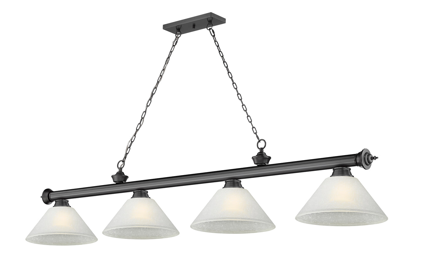 2306-4BP-AWL14 - Cordon 4 Light 81" Billiard - Bronze Plate