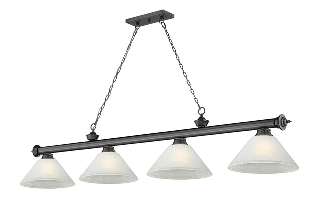 2306-4BP-AWL14 - Cordon 4 Light 81" Billiard - Bronze Plate