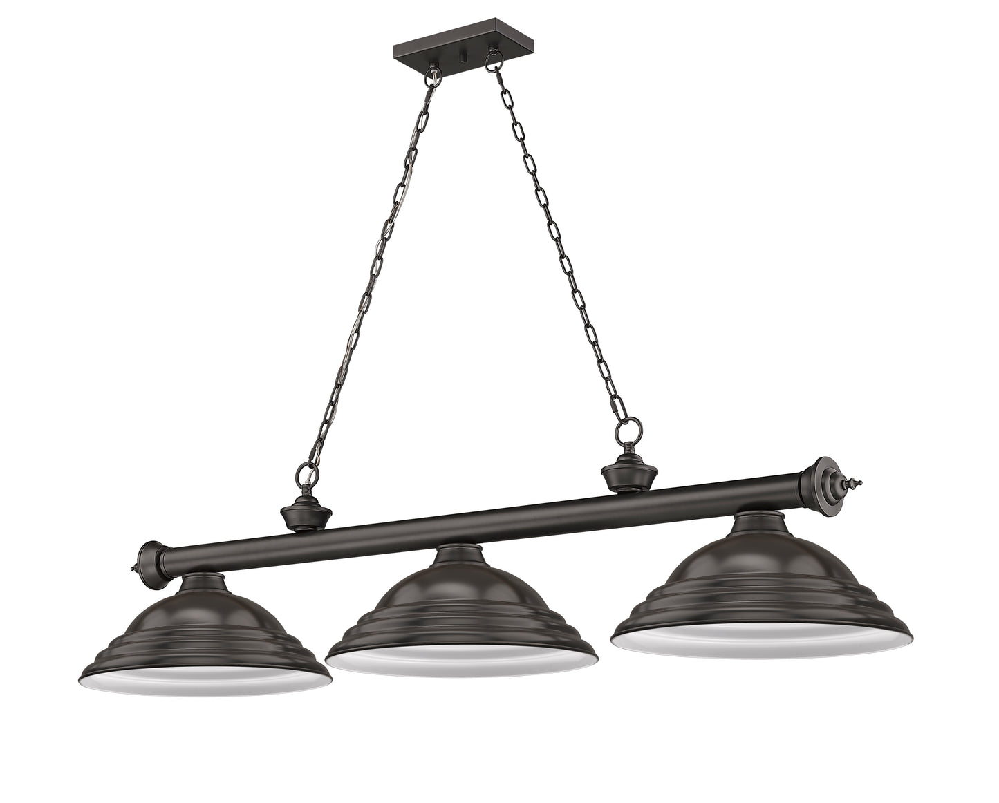 2306-3BRZ-SBRZ - Cordon 3 Light 58" Billiard - Bronze