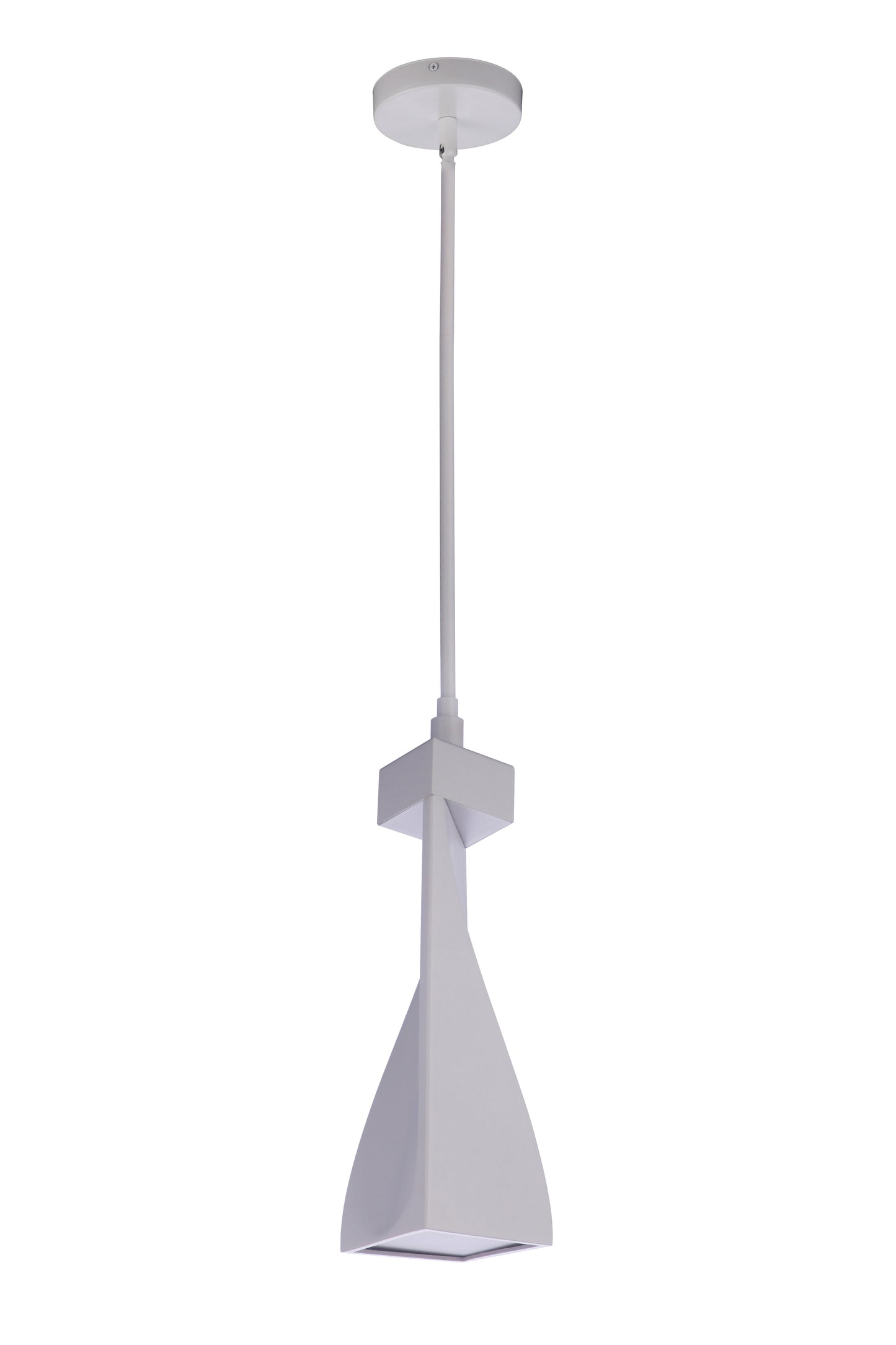 P990W-LED - Drama 2 Light 6" Wide Mini Pendant - White