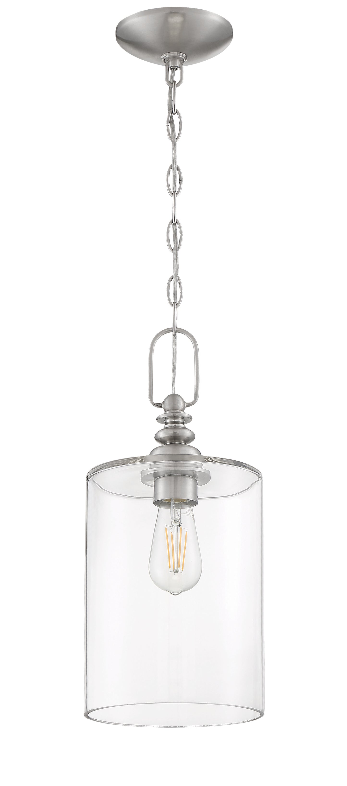 49891-BNK-C - Dardyn 1 Light 7.5" Wide Mini Pendant - Brushed Nickel