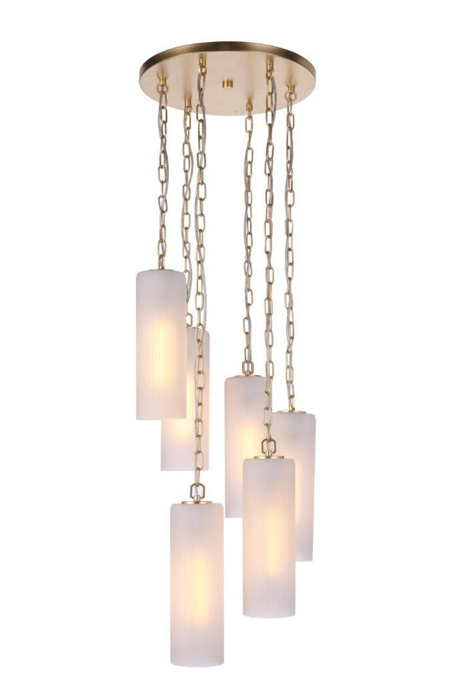 57996-SNG - Myos 6 Light 15" Wide Pendant - Sunset Gold