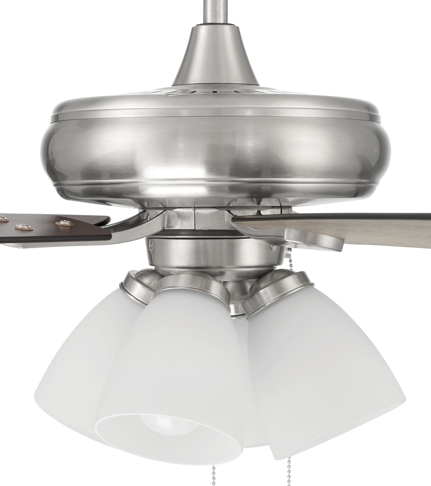 ECF114BNK5-DWWLN - Eos Frost 4 Light 52" 5 Blade Ceiling Fan with Light Kit - Brushed Nickel